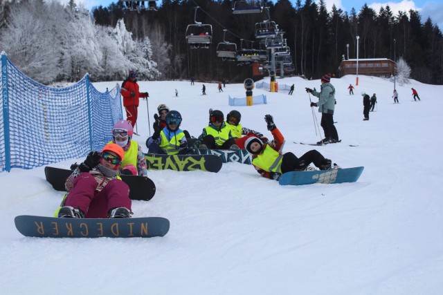 Pierwsze kroki ze snowboardem - Wisła