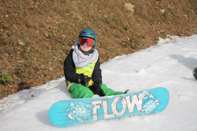 Pierwsze kroki ze snowboardem - Wisła