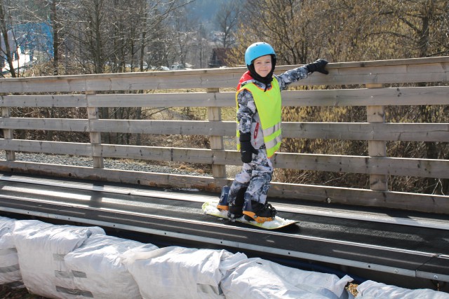 Pierwsze kroki ze snowboardem - Wisła
