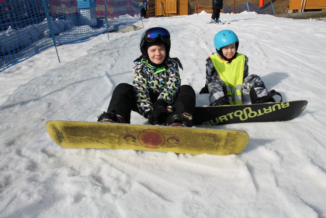 Pierwsze kroki ze snowboardem - Wisła