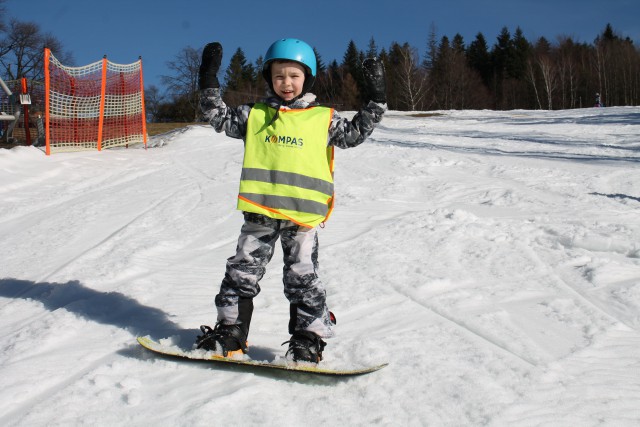 Pierwsze kroki ze snowboardem - Wisła