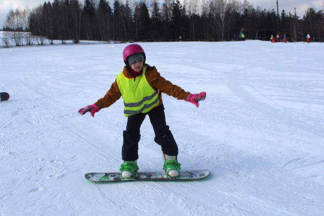 Pierwsze kroki ze snowboardem - Wisła