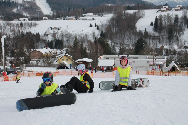 Pierwsze kroki ze snowboardem - Kaszuby
