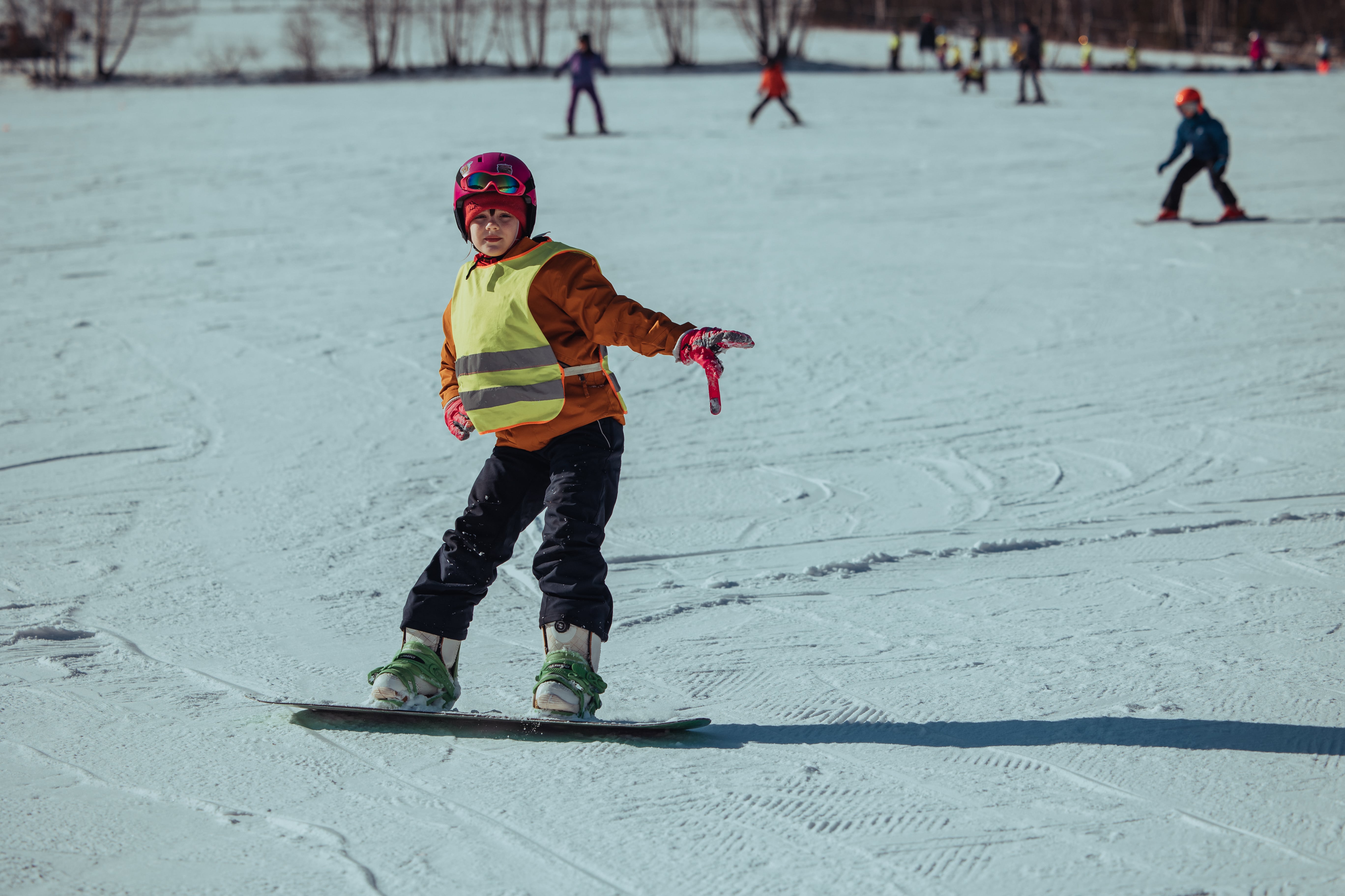 Pierwsze kroki ze snowboardem - Wisła